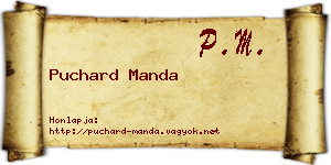 Puchard Manda névjegykártya